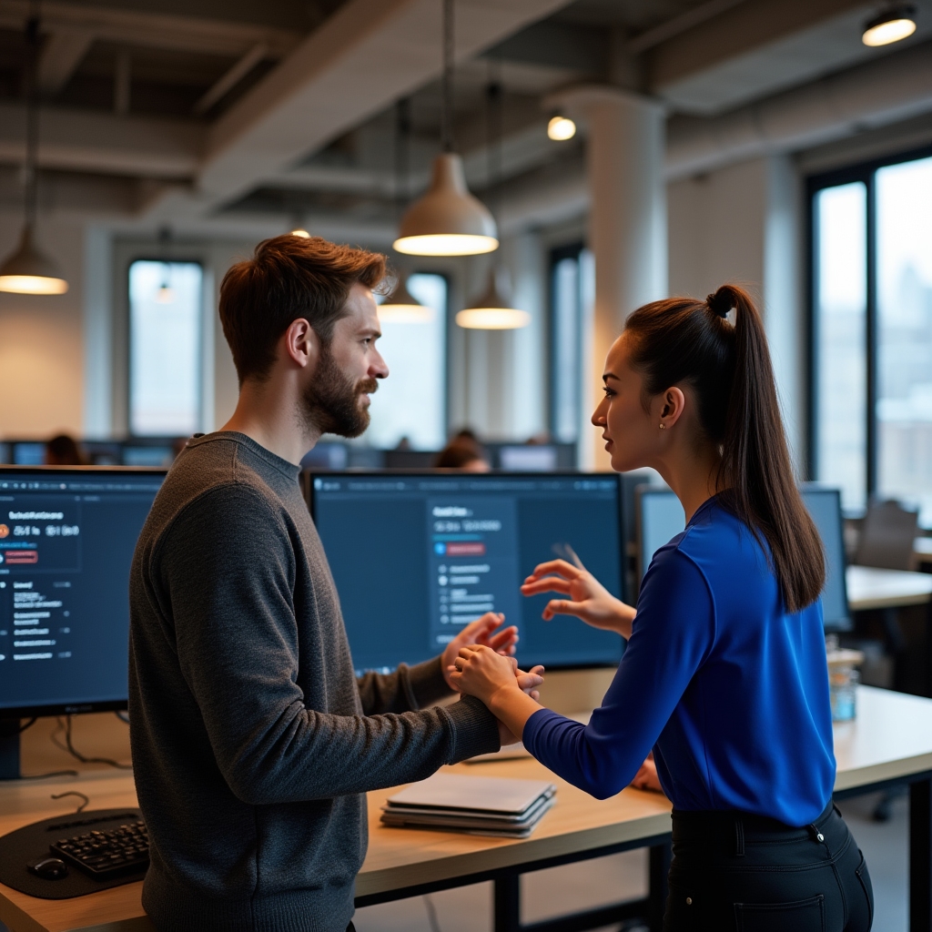 TokenPocket team working in a modern tech workspace